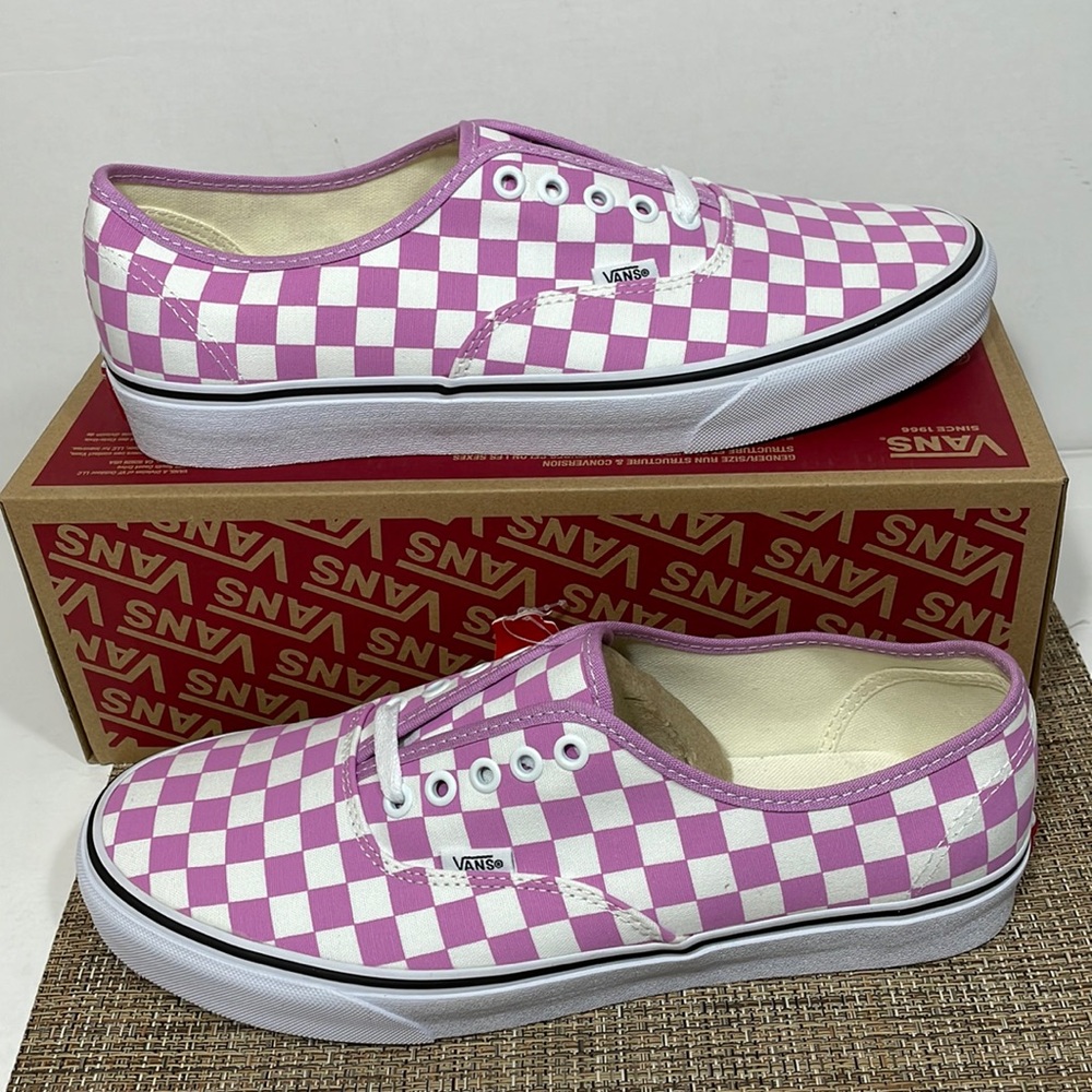 Vans Authentic checkered board orchid true white